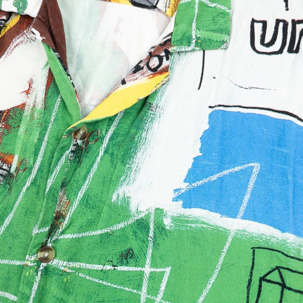 Jean-Michel Basquiat Graphic Art Shirt Men's Large Button-Up Design Cotton:On - Picture 5 of 13